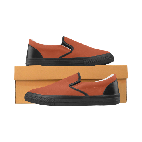 Winter Rust Men's Slip-on Canvas Shoes (Model 019)