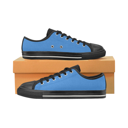 Blue Women's Classic Canvas Shoes (Model 018)