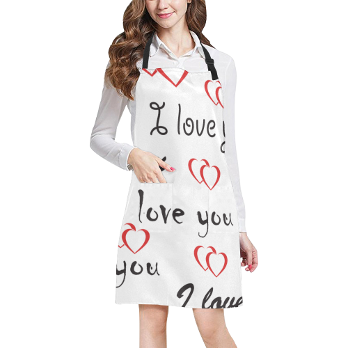 I Love You All Over Print Apron