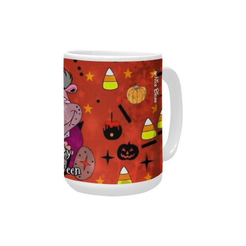 Halloween Hippo by Nico Bielow Custom Ceramic Mug (15OZ)