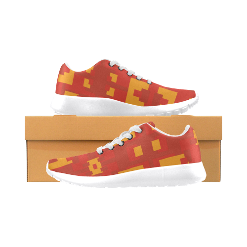 red and gold design Women's Running Shoes/Large Size (Model 020)