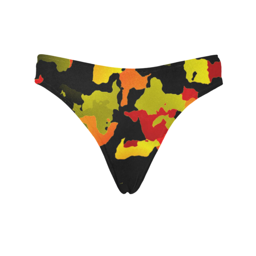 new modern camouflage F by JamColors Women's All Over Print Thongs (Model L30)