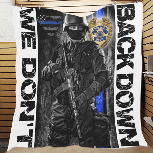 we-don't-back-down-white Quilt 70"x80"