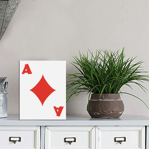Playing Card Ace of Diamonds Photo Panel for Tabletop Display 6"x8"