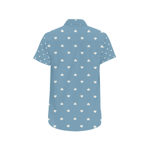Baby Blue Romance Men's All Over Print Short Sleeve Shirt/Large Size (Model T53)