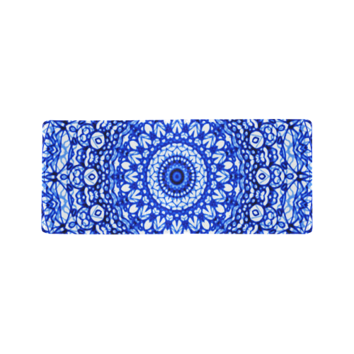 Blue Mandala Mehndi Style G403 Mini Bifold Wallet (Model 1674)