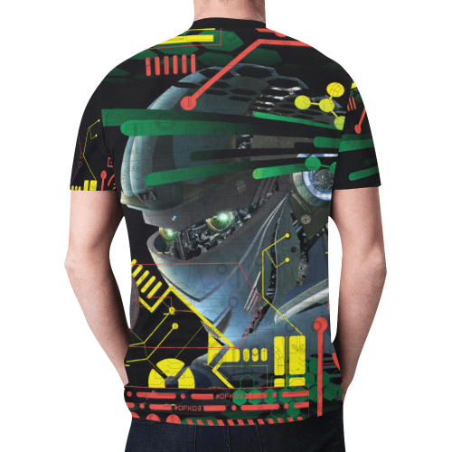 Futuristic Sci-Fi Robot New All Over Print T-shirt for Men (Model T45)