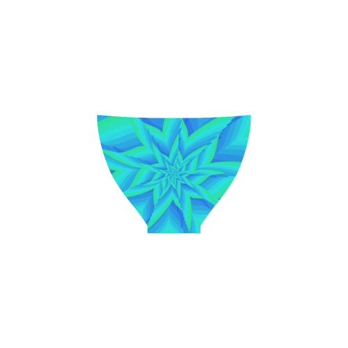 Baby blue leaves Custom Bikini Swimsuit