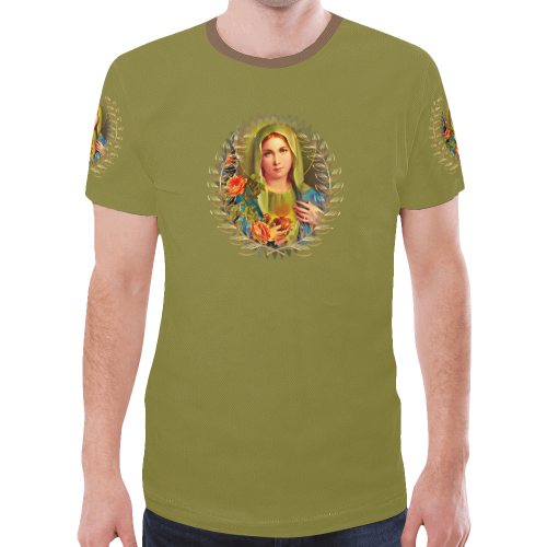 Saint Mary New All Over Print T-shirt for Men/Large Size (Model T45)