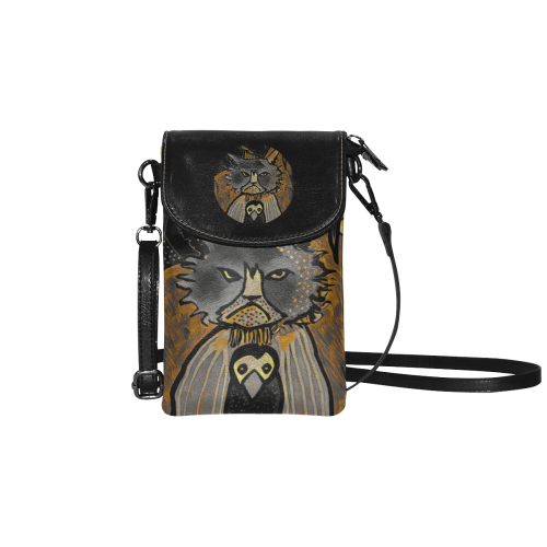 Mean Cat Small Cell Phone Purse (Model 1711)