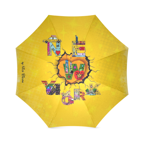 New York Pop by Nico Bielow Foldable Umbrella (Model U01)