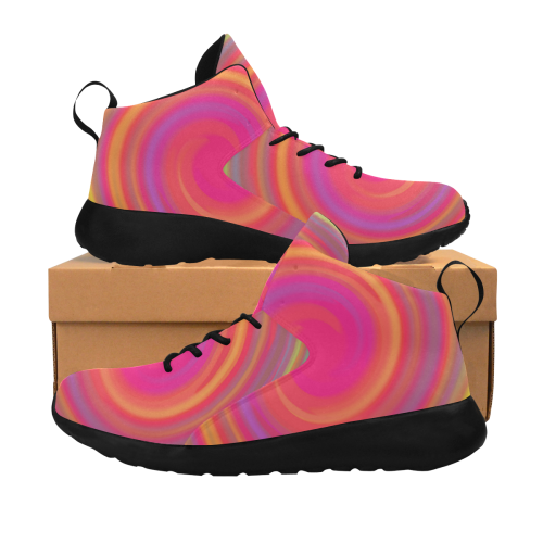 Rainbow Swirls Men's Chukka Training Shoes (Model 57502)