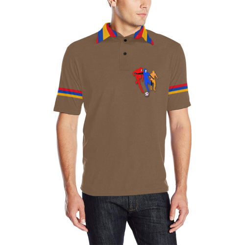 Love Armenian Soccer Men's All Over Print Polo Shirt (Model T55)