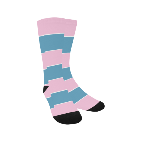Transsexual Flag Men's Custom Socks