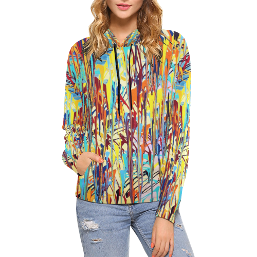 Bliss All Over Print Hoodie for Women (USA Size) (Model H13)