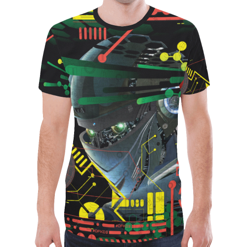 Futuristic Sci-Fi Robot New All Over Print T-shirt for Men (Model T45)