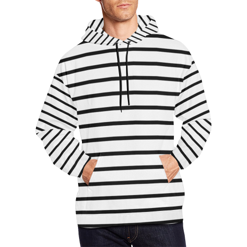 Between the Lines All Over Print Hoodie for Men/Large Size (USA Size) (Model H13)