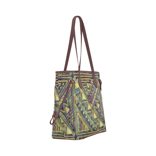 Mapped Out2 Clover Canvas Tote Bag (Model 1661)