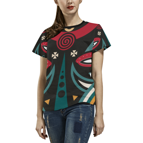 massai warrior All Over Print T-shirt for Women/Large Size (USA Size) (Model T40)