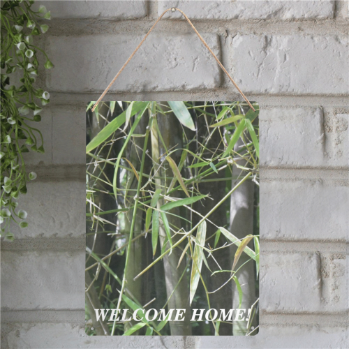 Bamboo grove - welcome home - DSC4097 Metal Tin Sign 12"x16"