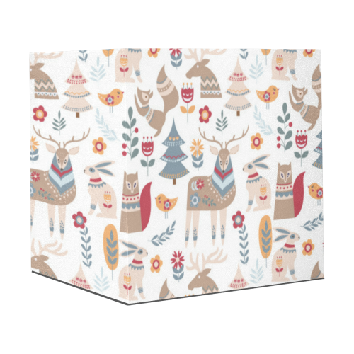 Scandinavian Christmas Deer Pattern Gift Wrapping Paper 58"x 23" (1 Roll)