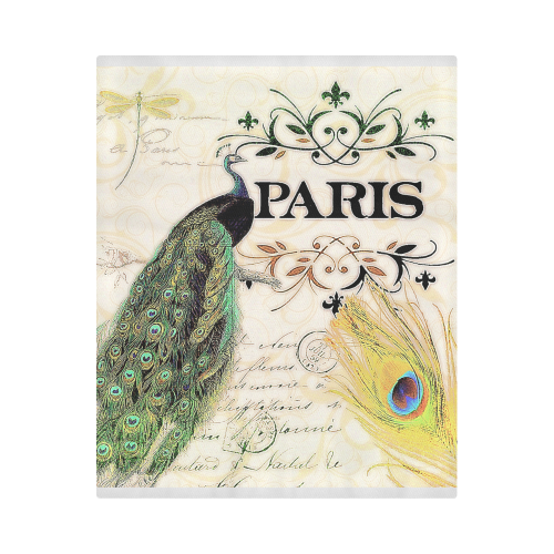 Paris Peacock Duvet Cover 86"x70" ( All-over-print)