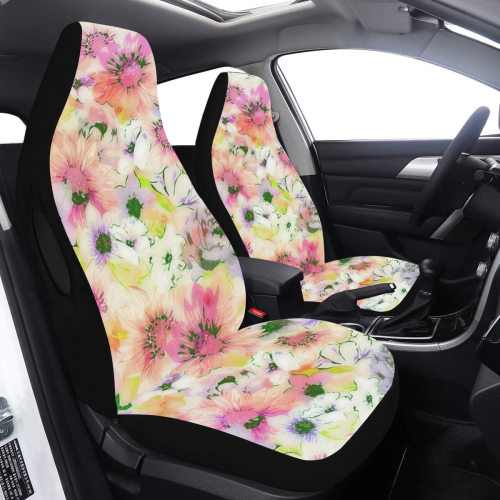 pretty spring floral Car Seat Cover Airbag Compatible (Set of 2)