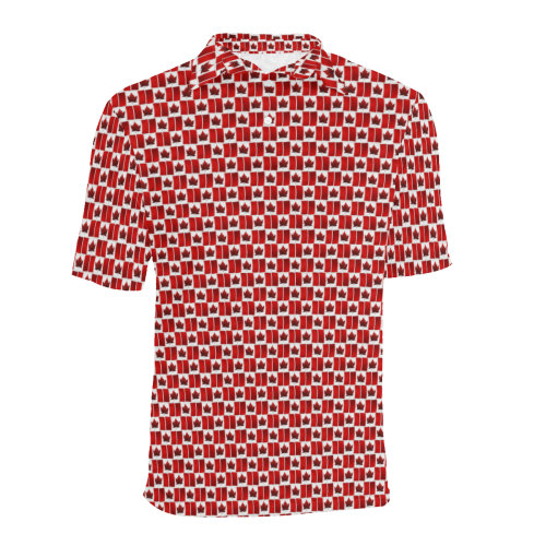 Canadian Flag Polo Shirts Men's All Over Print Polo Shirt (Model T55)