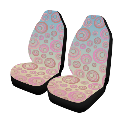 Retro Psychedelic Pink and Blue Car Seat Covers (Set of 2)