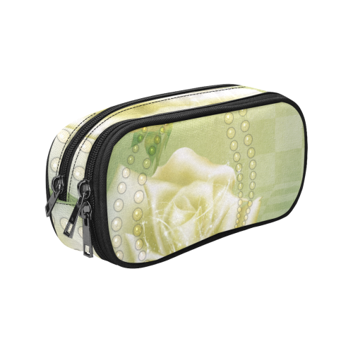 Beautiful soft green roses Pencil Pouch/Large (Model 1680)