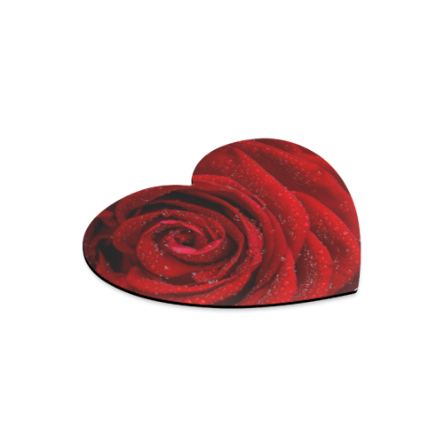 Red rosa Heart-shaped Mousepad