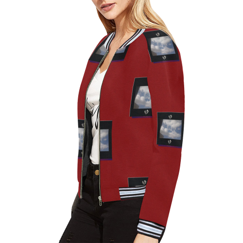 SERIPPY All Over Print Bomber Jacket for Women (Model H21)