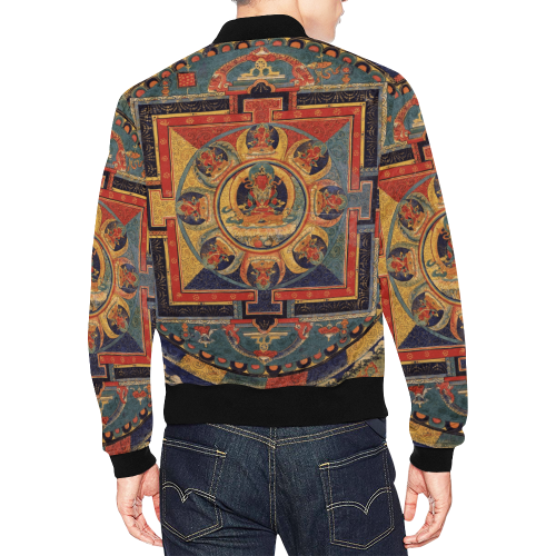 Protection, by Ivan Venerucci Italian Style All Over Print Bomber Jacket for Men/Large Size (Model H19)