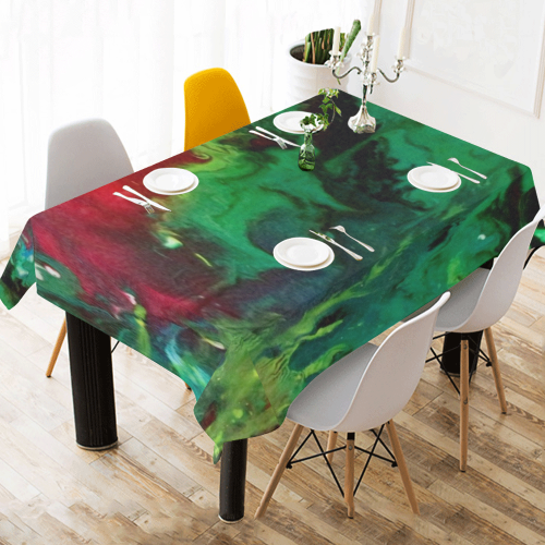 Christmas Cotton Linen Tablecloth 60" x 90"