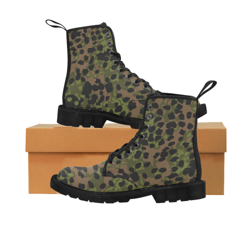 platanentarn summer camouflage Martin Boots for Men (Black) (Model 1203H)