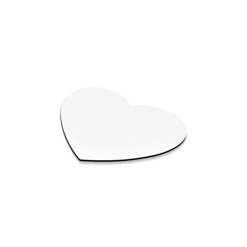 color white Heart Coaster