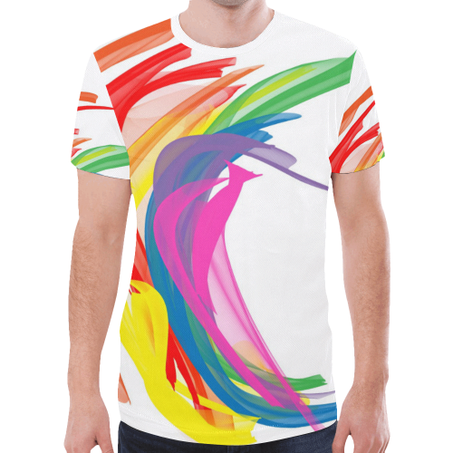 Colors by Nico Bielow New All Over Print T-shirt for Men (Model T45)