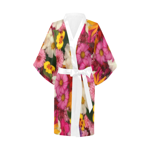 pink cosmos Kimono Robe