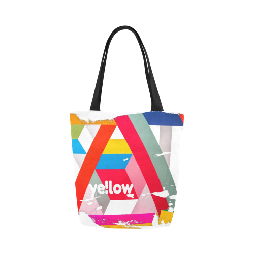 Yellow Colourful #1 Canvas Tote Bag (Model 1657)