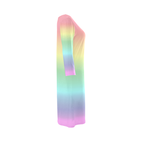 Pastel Rainbow Round Collar Dress (D22)