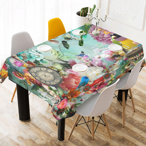 The Secret Garden Cotton Linen Tablecloth 52"x 70"