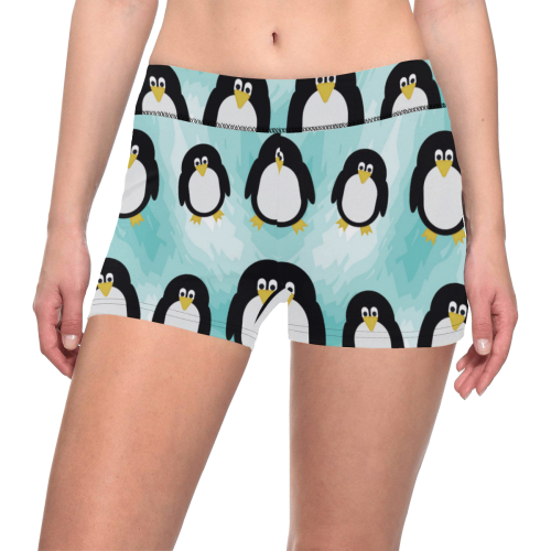 Penguins Women's All Over Print Short Leggings (Model L28)