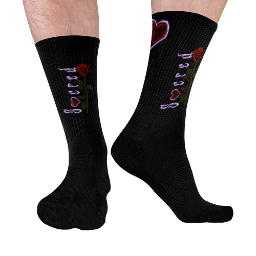 "Sacred" Logo Socks 4 Mid-Calf Socks (Black Sole)