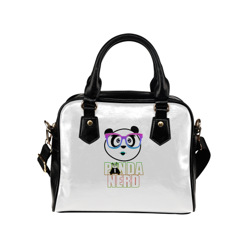 Panda Nerd Girl - Rainbow Shoulder Handbag (Model 1634)