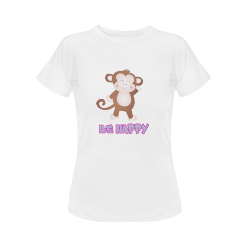 Be Happy Women's T-Shirt in USA Size (Front Printing Only)