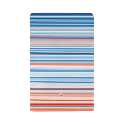 blue and coral stripe 2 Women's Trifold Wallet (Model 1675)