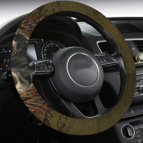 Awesome dark skull Steering Wheel Cover with Anti-Slip Insert