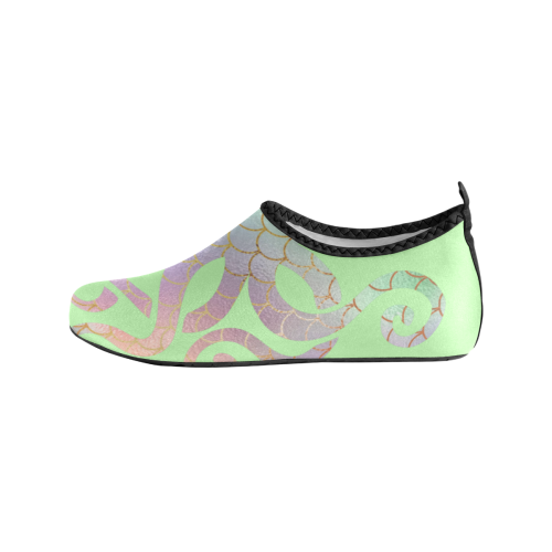 PiccoGrande`s frosty lime octopus design Women's Slip-On Water Shoes (Model 056)