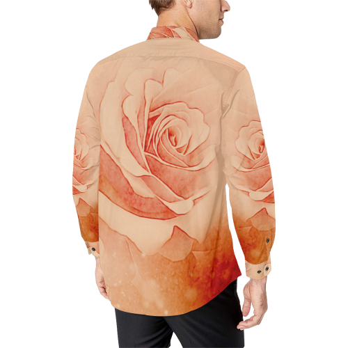 Beautiful roses Men's All Over Print Casual Dress Shirt (Model T61)