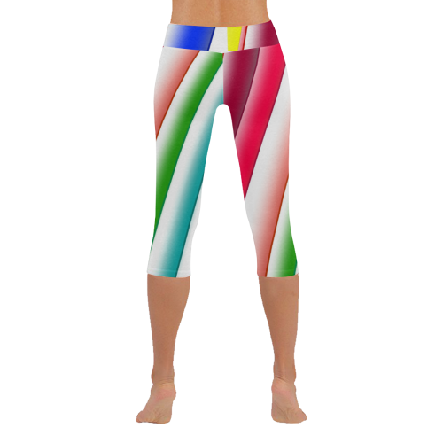 Happy Day Women's Low Rise Capri Leggings (Invisible Stitch) (Model L08)